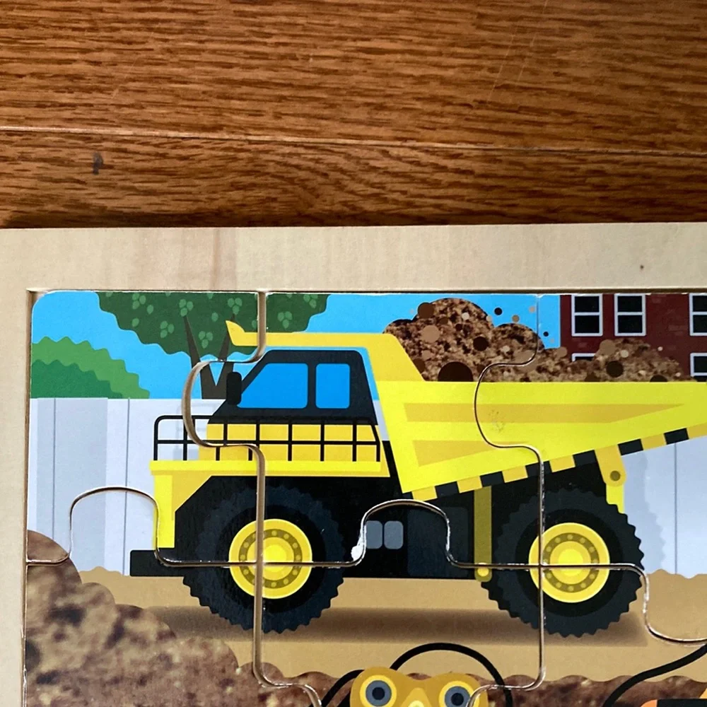 Melissa & Doug - TRACTORS WOODEN JIGSAW TRAY PUZZLE